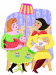 two women and their babies