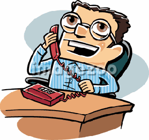 A businessman talking on the phone